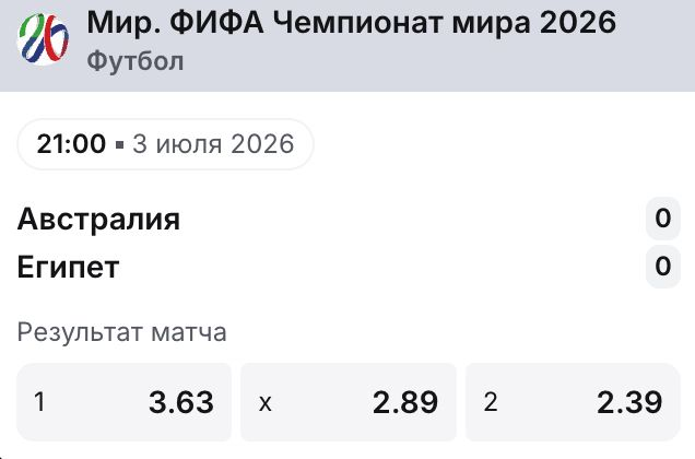 Коэффициенты на матчи ЧМ-2026 в 1Win
